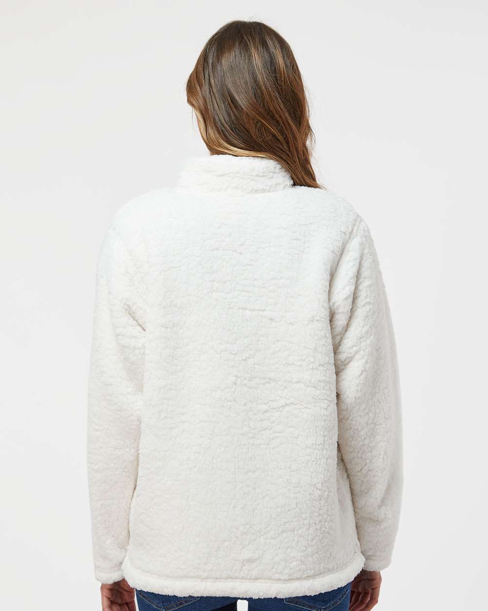 J. America Womenâs Epic Sherpa Quarter-Zip Pullover