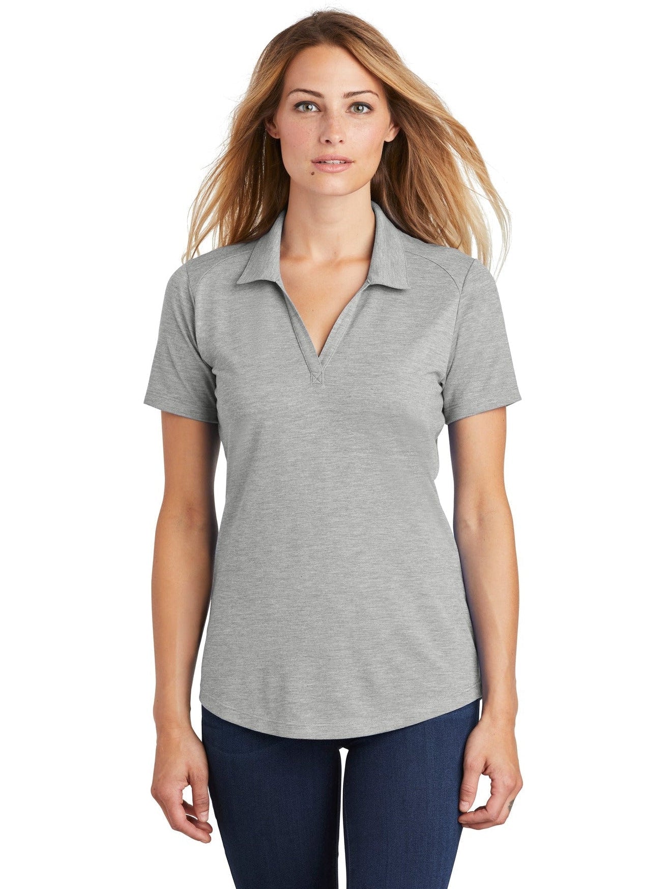 OUTLET-Sport-TekLadies PosiChargeTri-Blend Wicking Polo