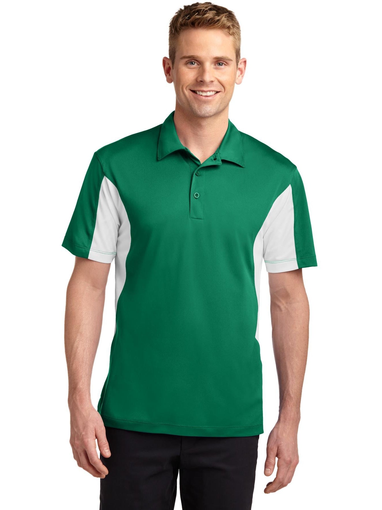 OUTLET-Sport-Tek Side Blocked Micropique Polo Shirt