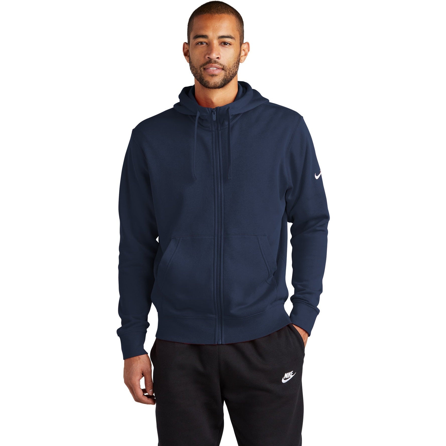 NIKE Club Fleece Sleeve Swoosh Full-Zip Hoodie