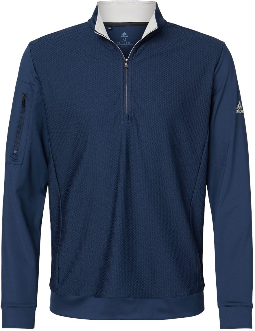 Adidas Performance Textured Quarter-Zip Pullover