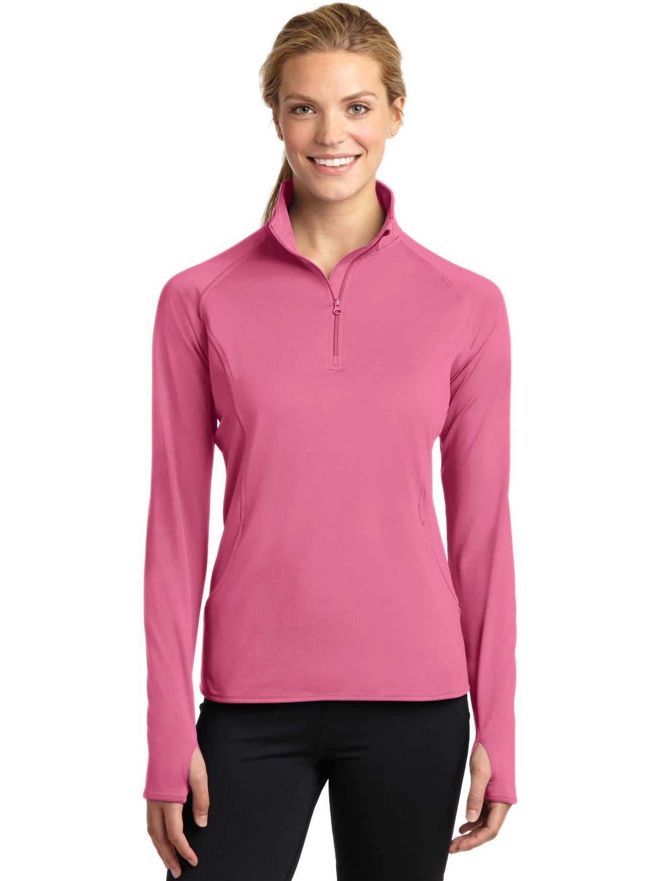 OUTLET-Sport-Tek Ladies Sport-Wick Stretch 1/2-Zip