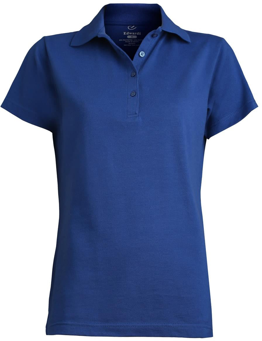 Edwards Ladies Blended Pique Short Sleeve Polo