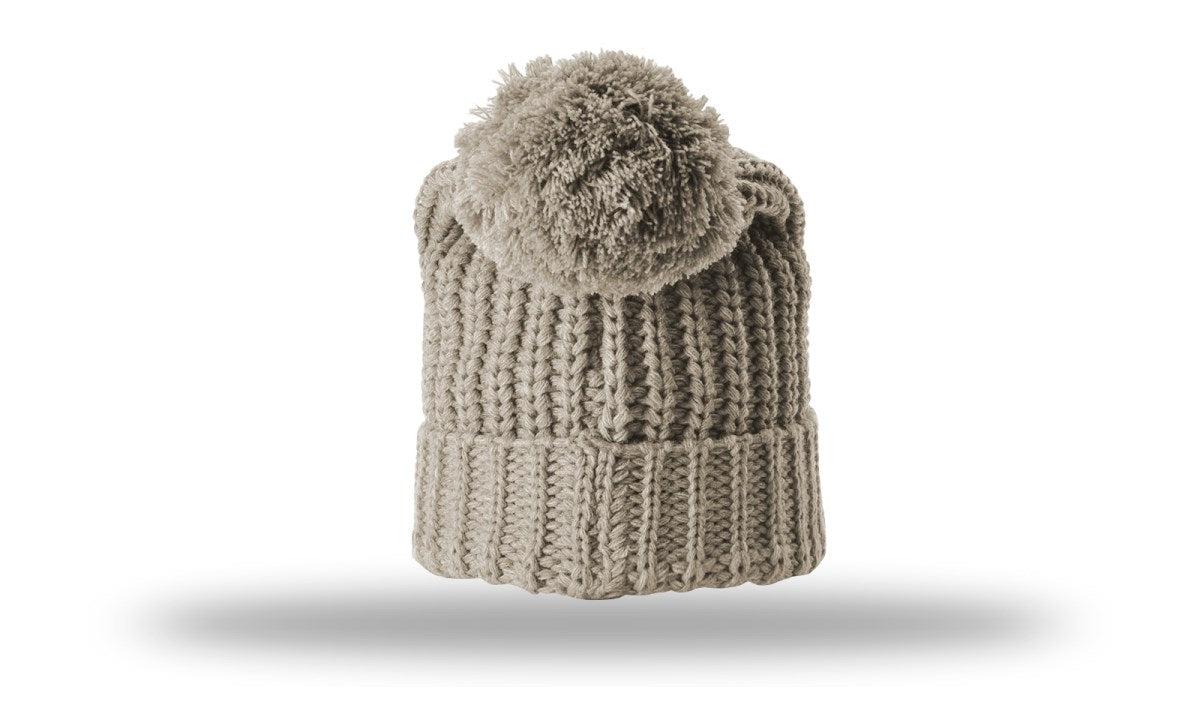 Richardson Chunk Cable Beanie W/ Cuff & Pom