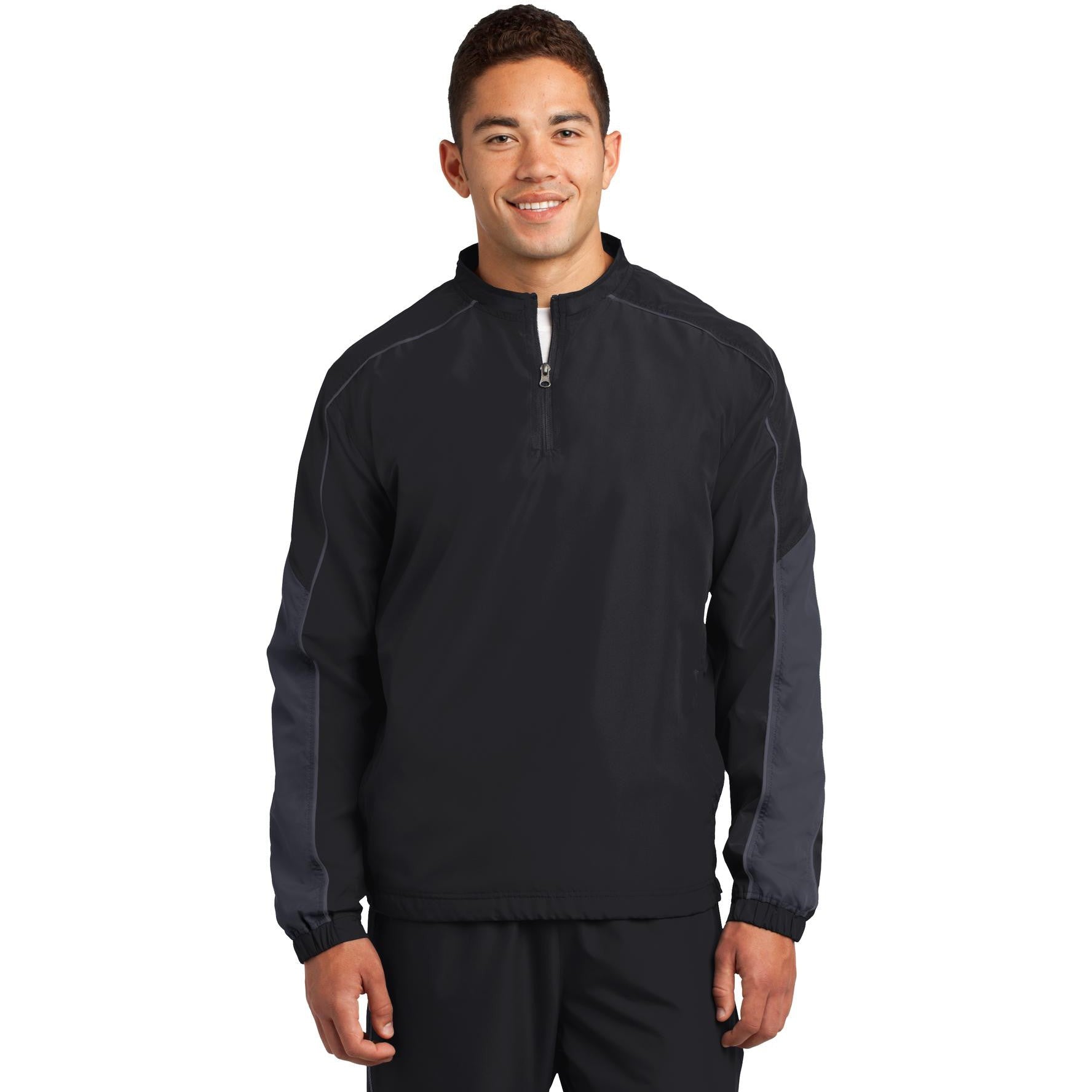 CLOSEOUT - Sport-Tek Piped Colorblock 1/4-Zip Wind Shirt