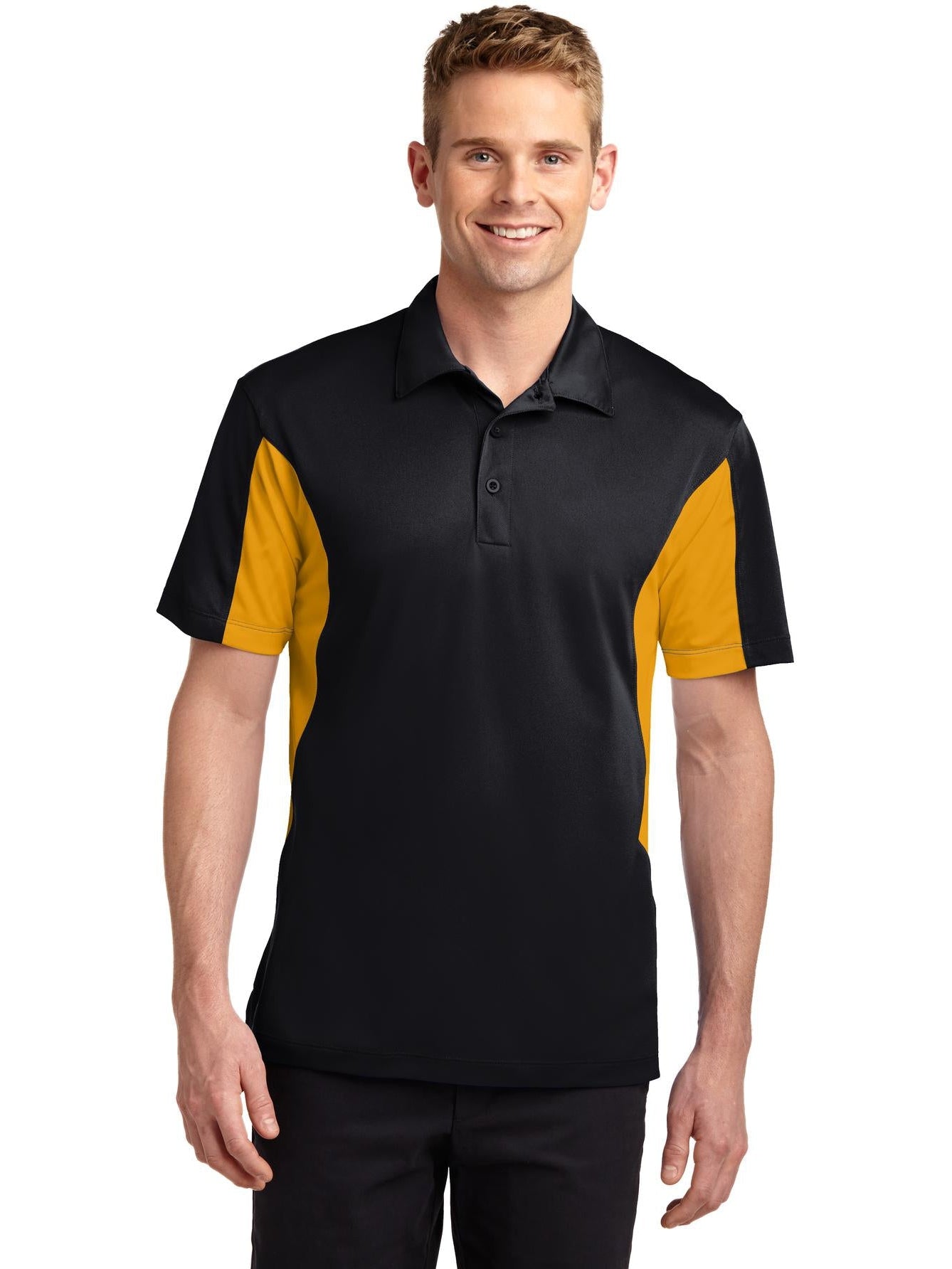 OUTLET-Sport-Tek Side Blocked Micropique Polo Shirt