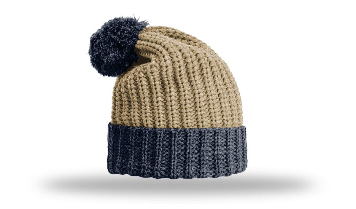 Richardson Chunk Cable Beanie W/ Cuff & Pom
