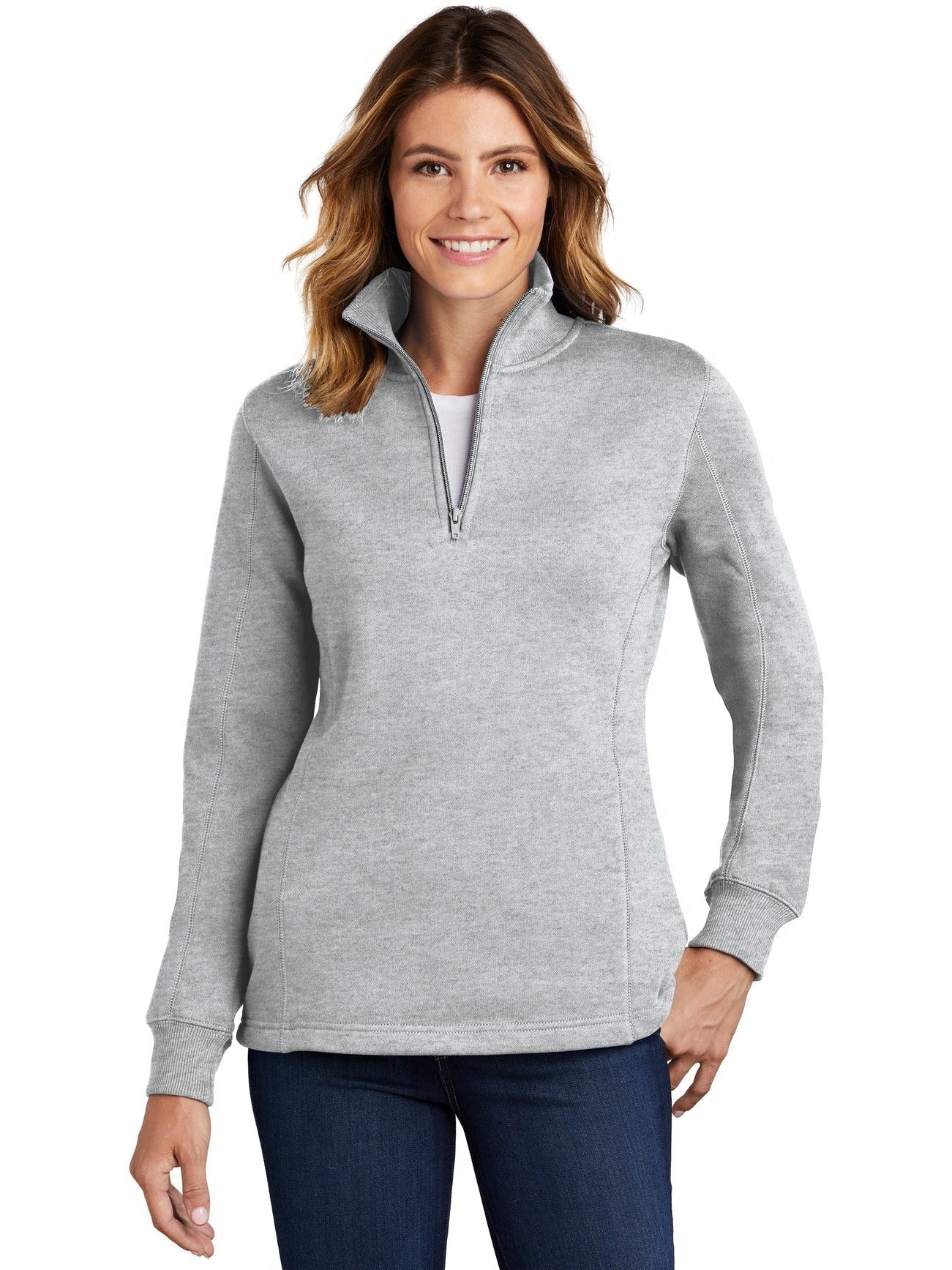 OUTLET-Sport-Tek Ladies 1/4 Zip Sweatshirt