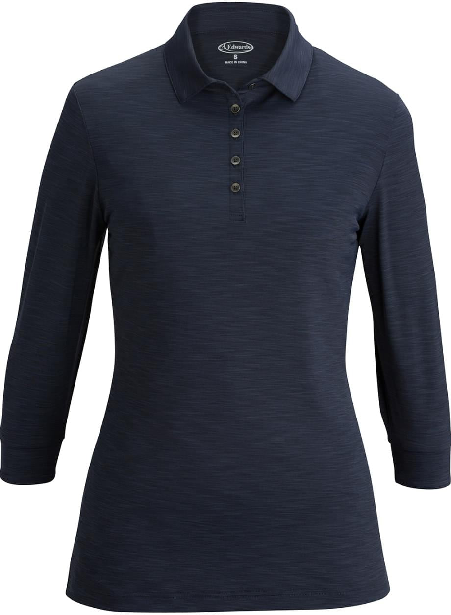 Edwards Ladies 3/4 Sleeve Optical Polo