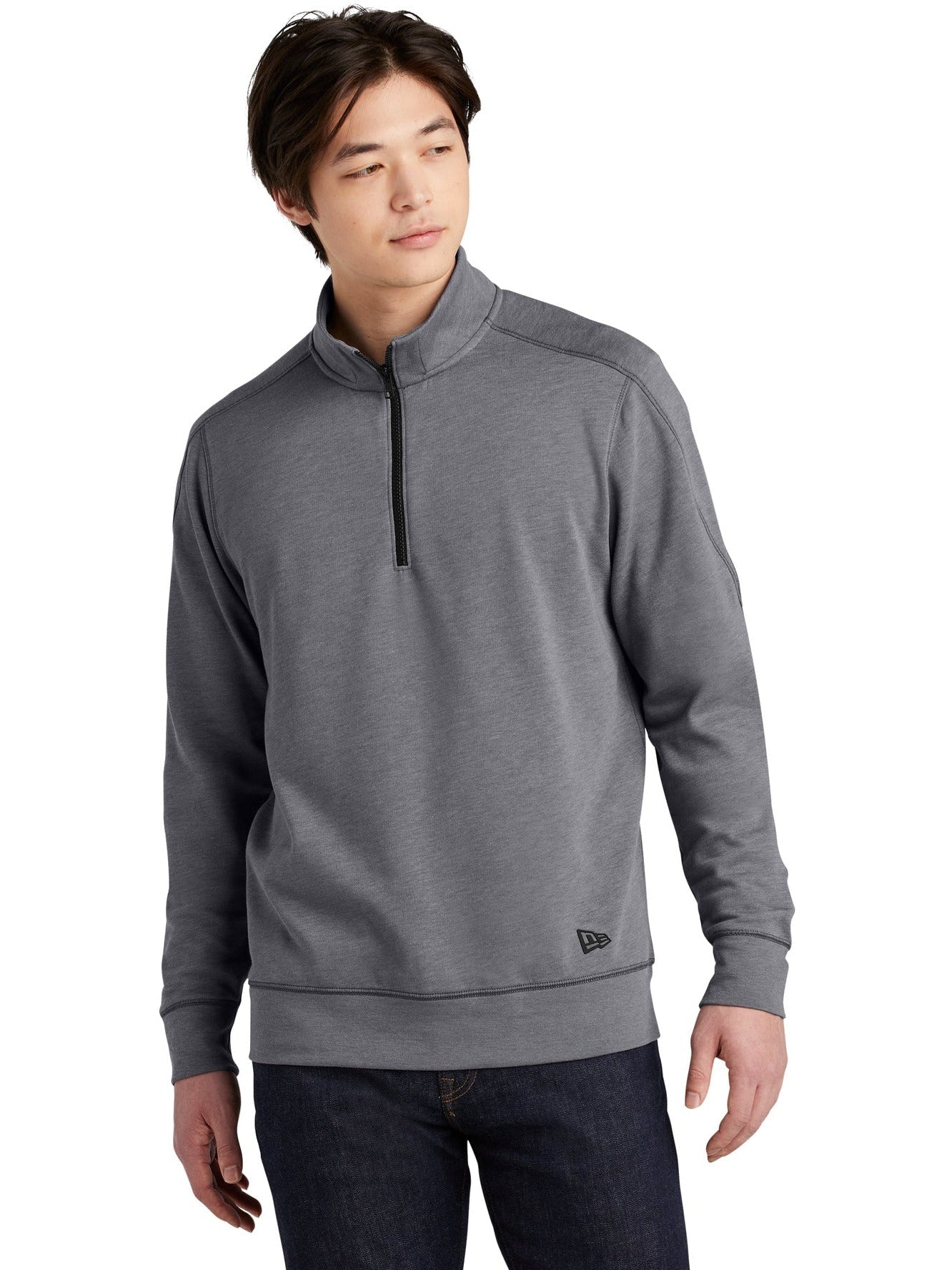 OUTLET-New Era Tri-Blend Fleece 1/4-Zip Pullover