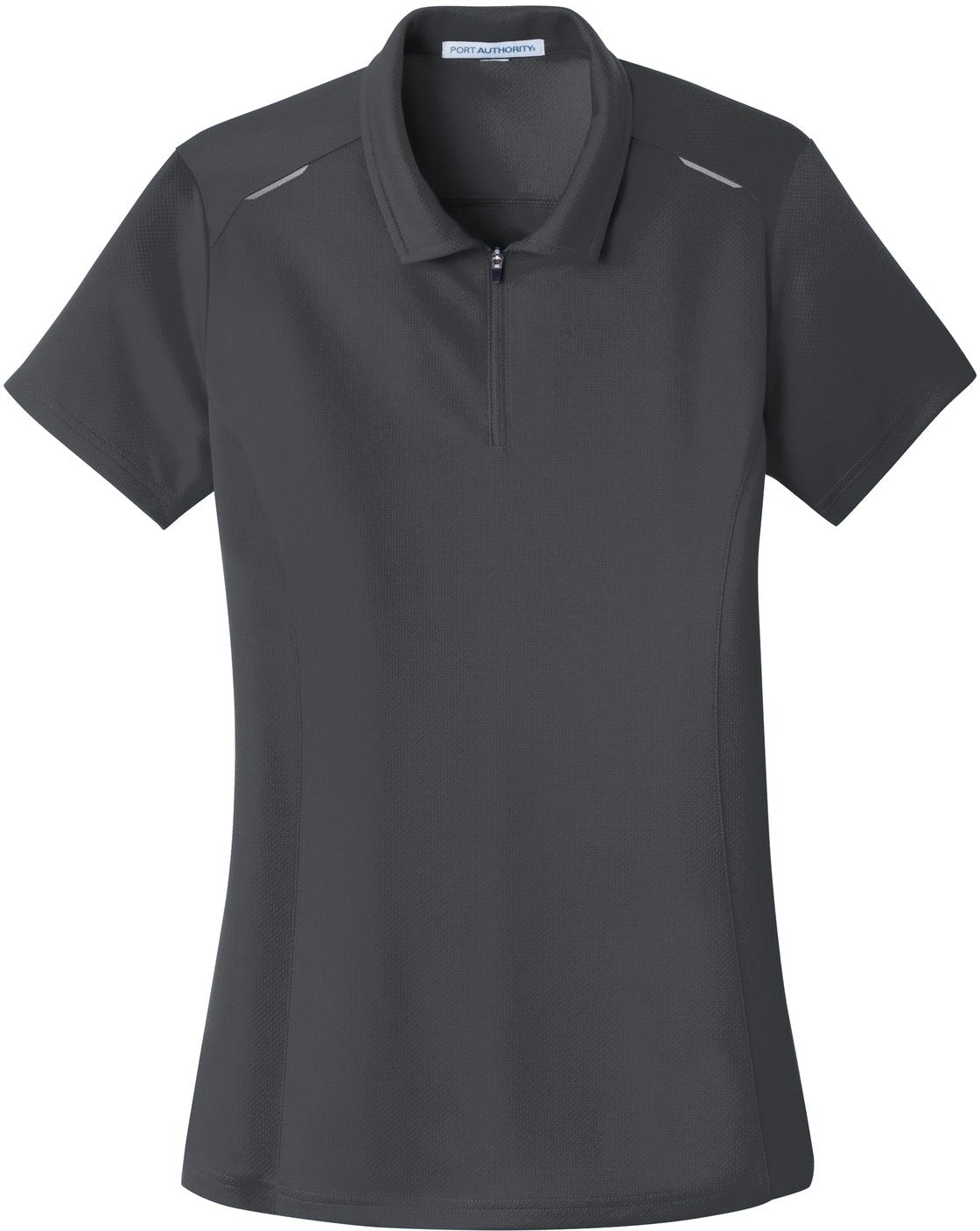 OUTLET-Port Authority Ladies Pinpoint Mesh Zip Polo