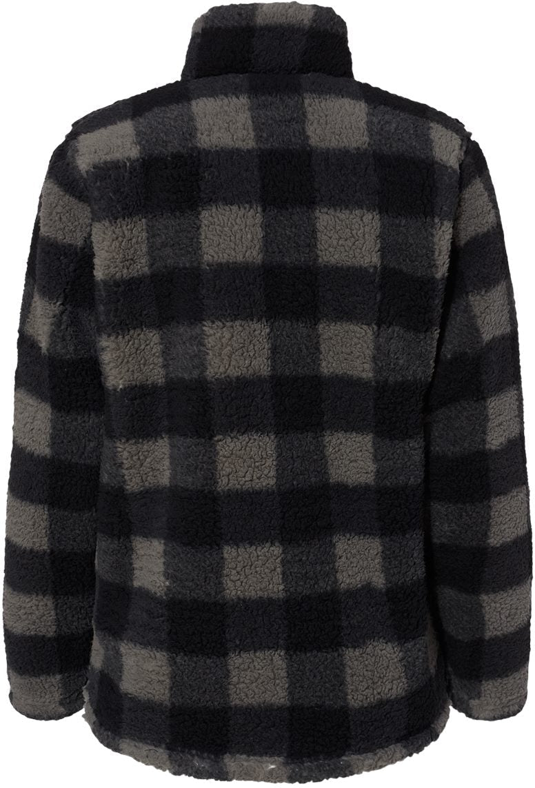 J. America Womenâs Epic Sherpa Quarter-Zip Pullover