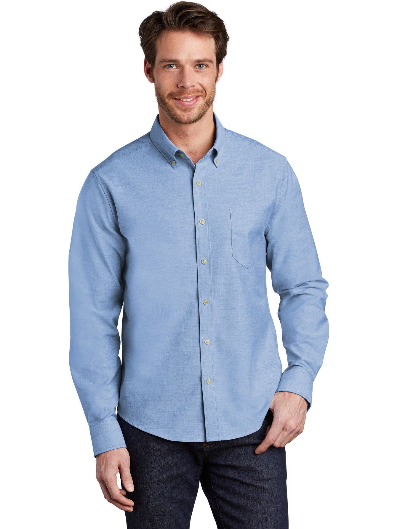 OUTLET-Port Authority Untucked Fit SuperPro Oxford Shirt