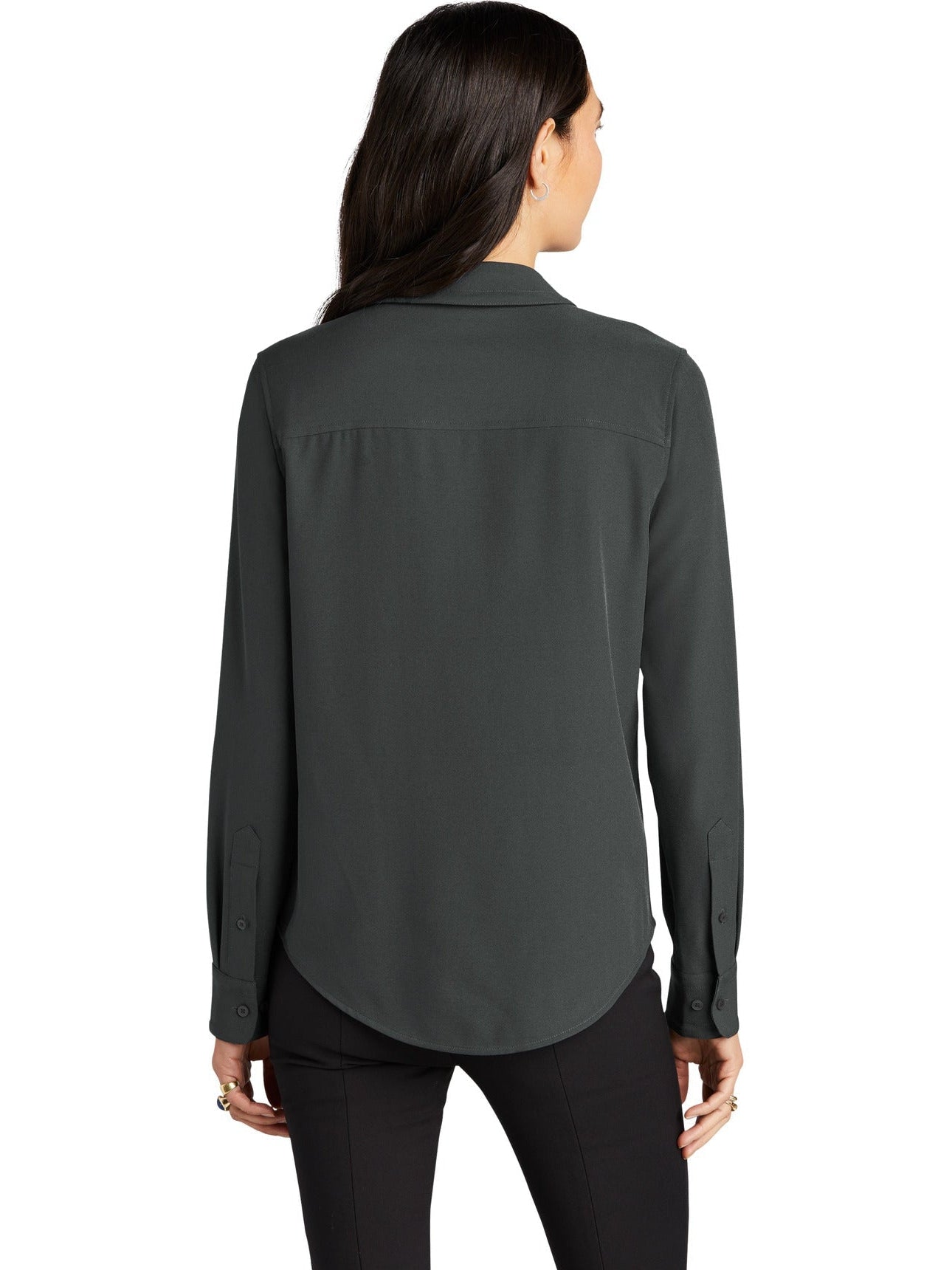 Mercer+Mettle Ladies Stretch Crepe Long Sleeve Camp Blouse