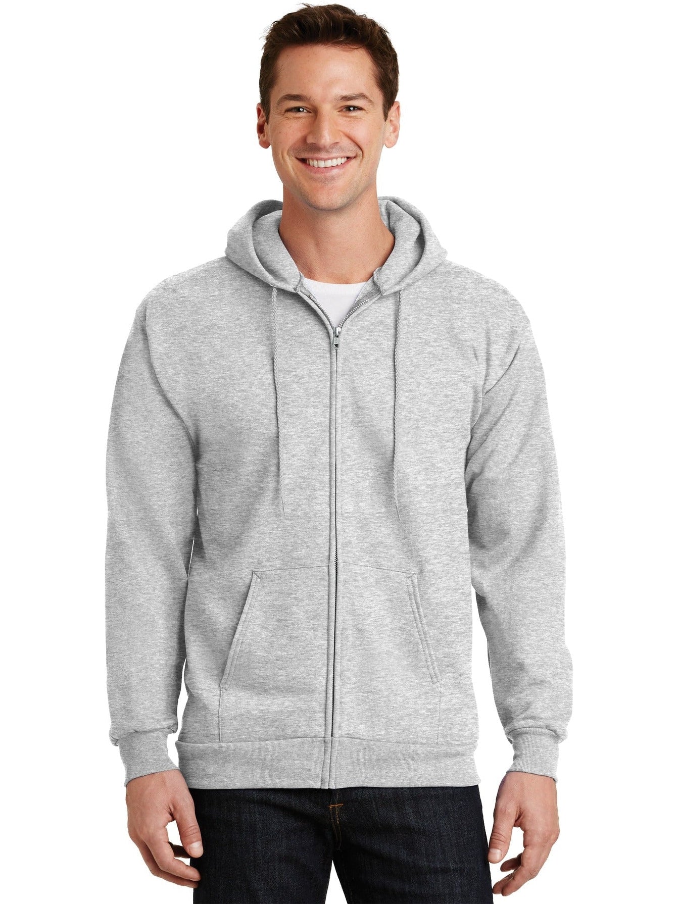 OUTLET-Port & Company Ultimate Full-Zip Hooded Sweatshirt