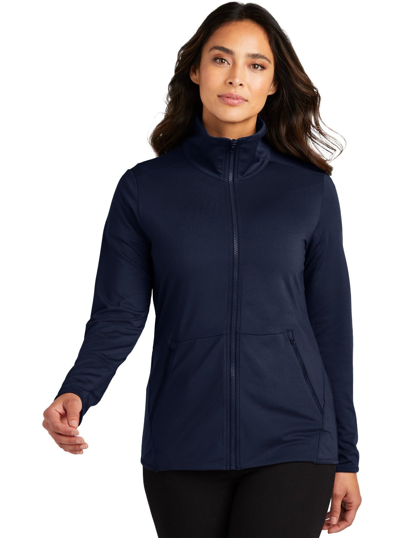 OUTLET-Port Authority Ladies Accord Stretch Fleece Full-Zip