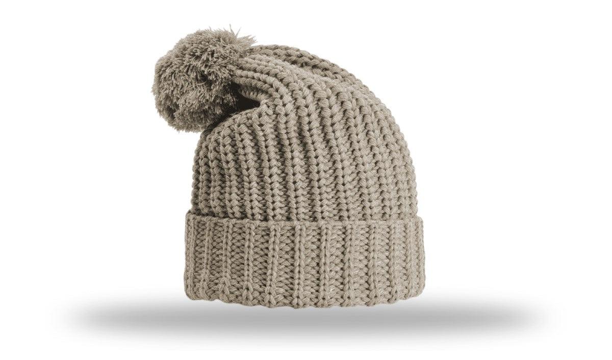 Richardson Chunk Cable Beanie W/ Cuff & Pom