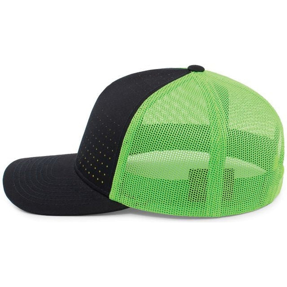 Pacific Headwear Perforated 5-Panel Trucker Snapback Cap