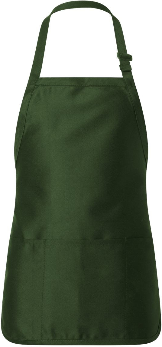 Q-Tees Full-Length Apron with Pouch Pocket