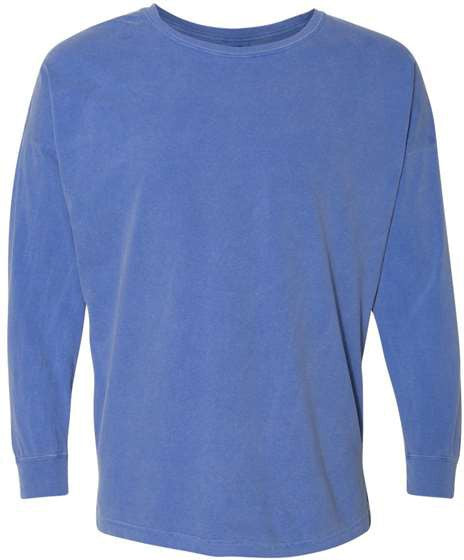 Comfort Colors Garment-Dyed Drop-Shoulder Long Sleeve T-Shirt