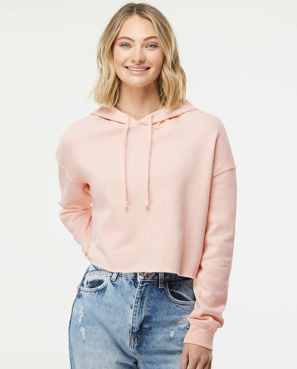 Independent Trading Co. Womenâs Lightweight Cropped Hooded Sweatshirt