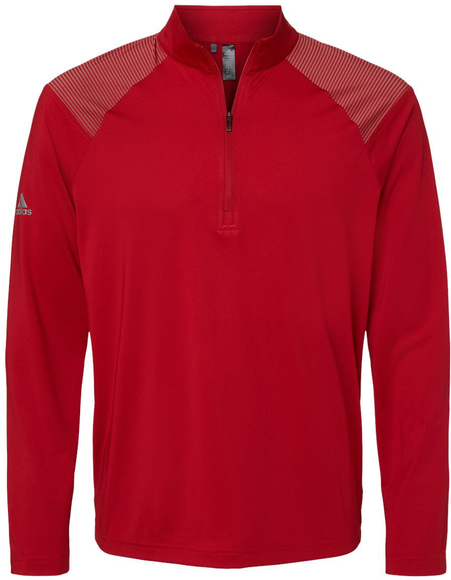 Adidas Shoulder Stripe Quarter-Zip Pullover