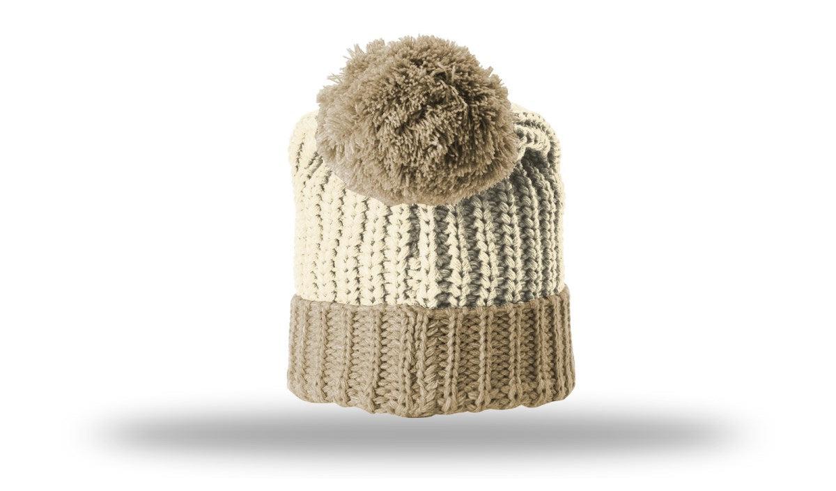 Richardson Chunk Cable Beanie W/ Cuff & Pom