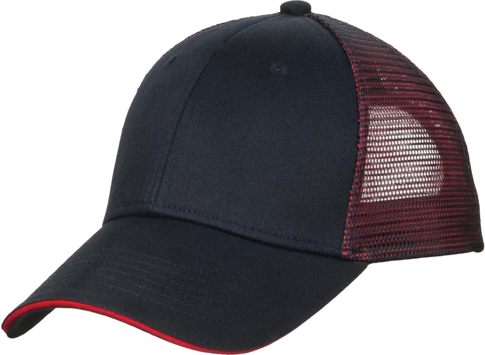 OUTLET-Port Authority Double Mesh Snapback Sandwich Cap