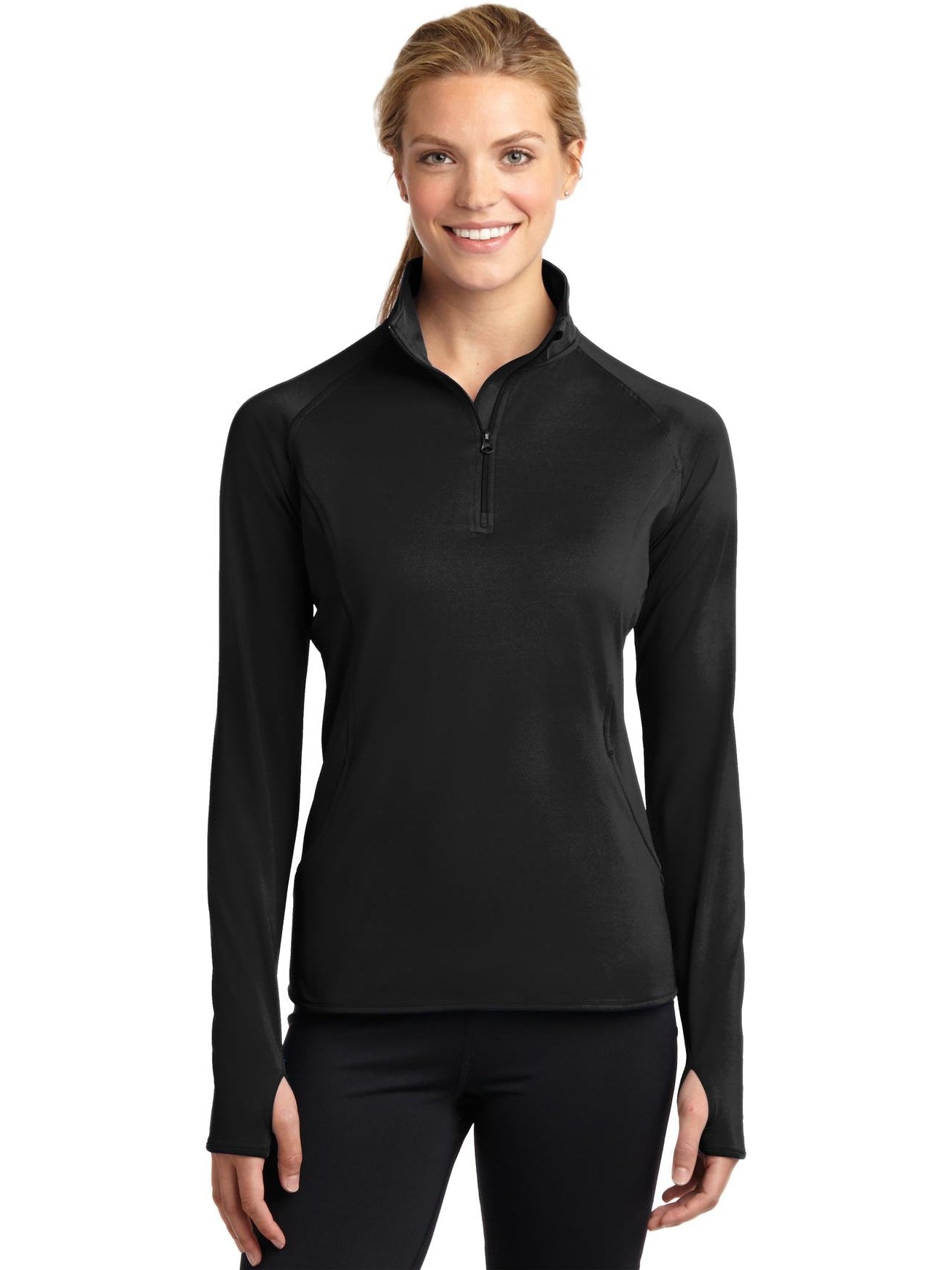 OUTLET-Sport-Tek Ladies Sport-Wick Stretch 1/2-Zip