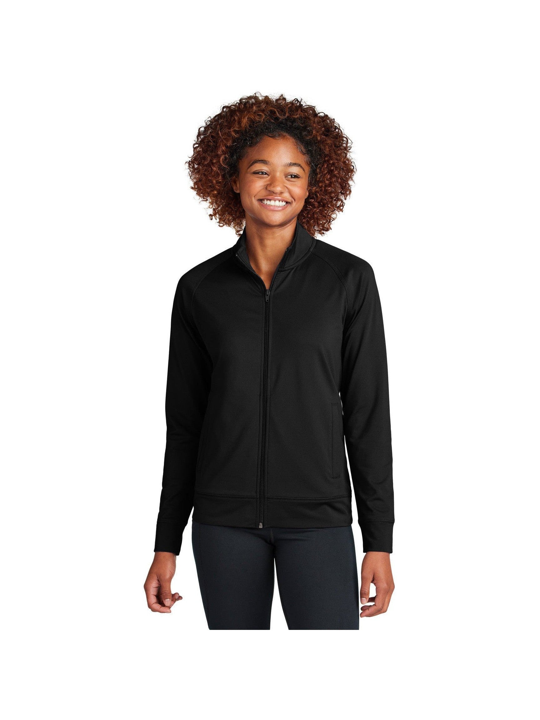 Sport-Tek Ladies Sport-Wick Stretch Full-Zip Cadet Jacket