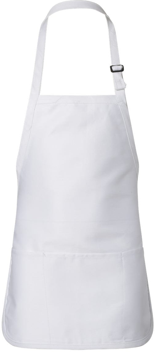 Q-Tees Full-Length Apron with Pouch Pocket