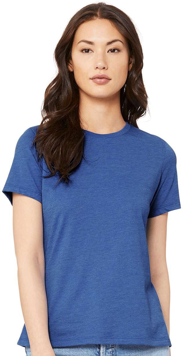 Bella+Canvas Womenâs Relaxed Fit Heather CVC Tee