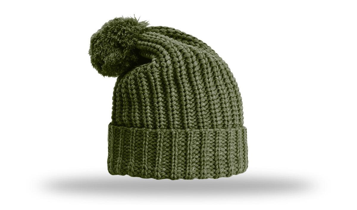 Richardson Chunk Cable Beanie W/ Cuff & Pom