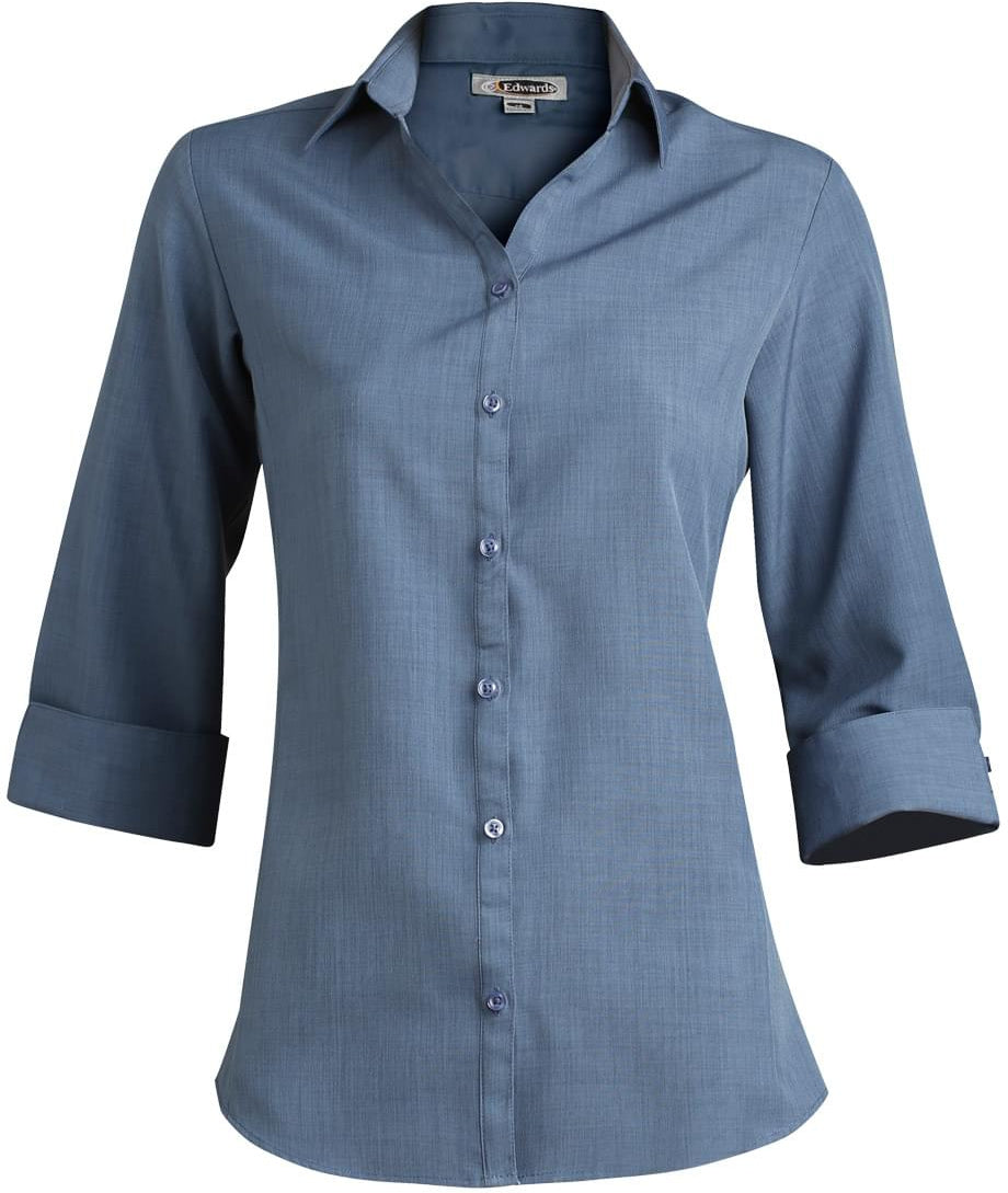 Outlet-Edwards Ladies Bastiste 3/4 Sleeve Shirt