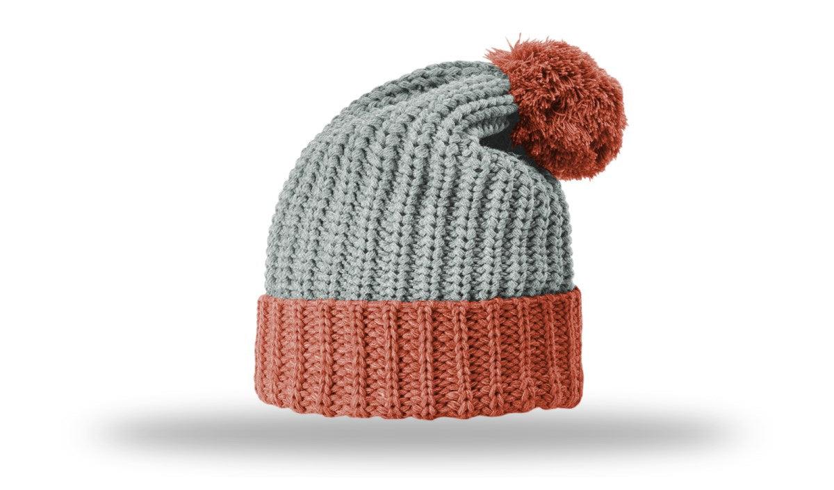 Richardson Chunk Cable Beanie W/ Cuff & Pom