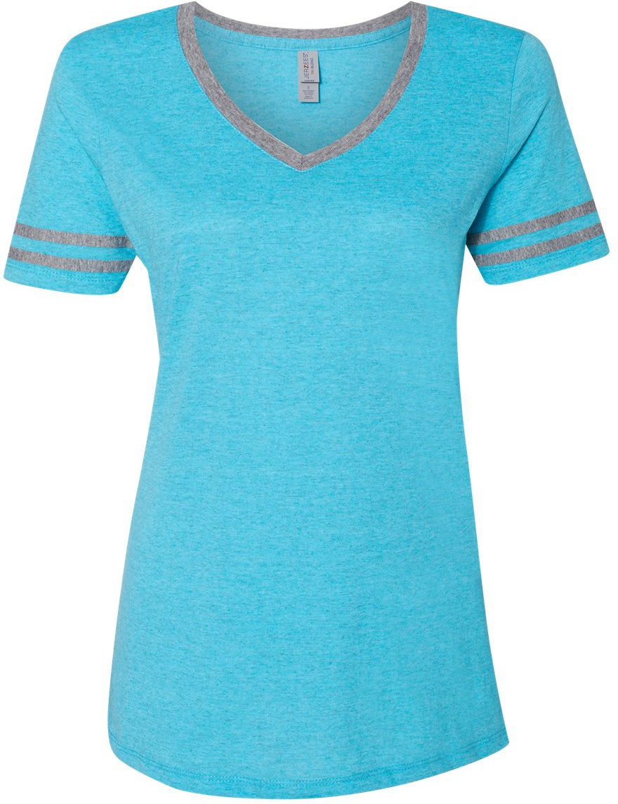 Jerzees Ladies Varsity Triblend V-Neck T-Shirt