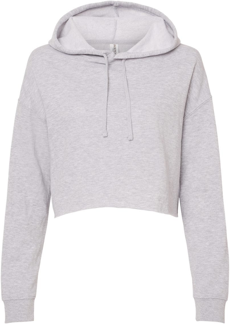 Independent Trading Co. Womenâs Lightweight Cropped Hooded Sweatshirt