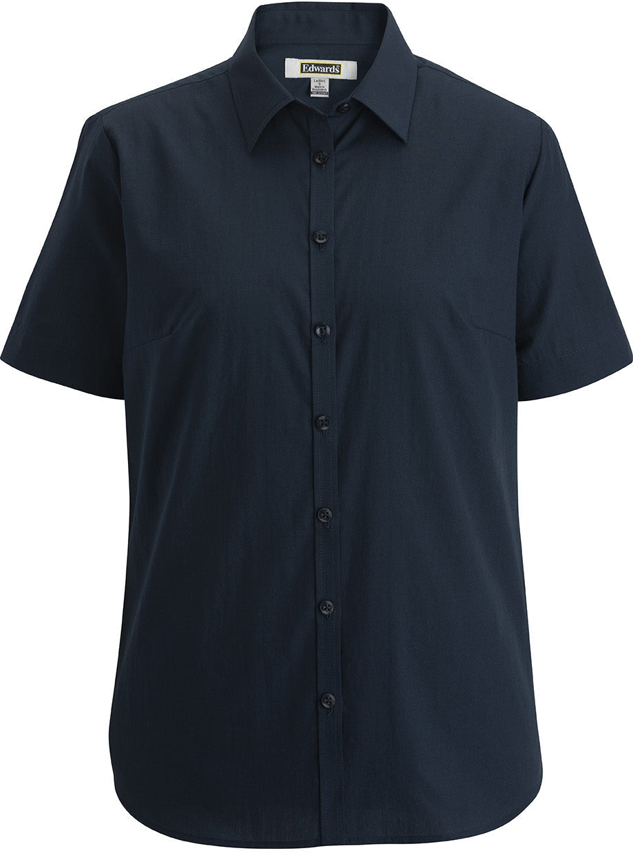 Edwards Ladies Essential Broadcloth Shirt Short Sleeve