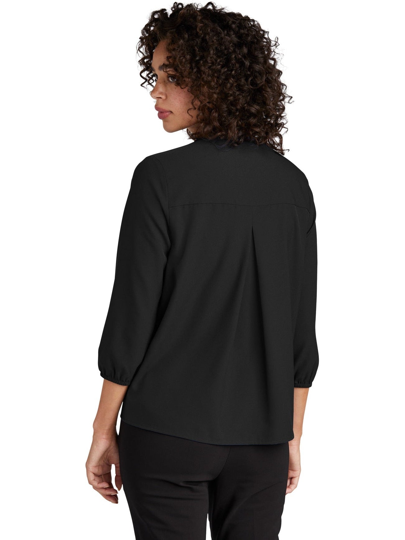 Mercer+Mettle Ladies Stretch Crepe 3/4-Sleeve Blouse