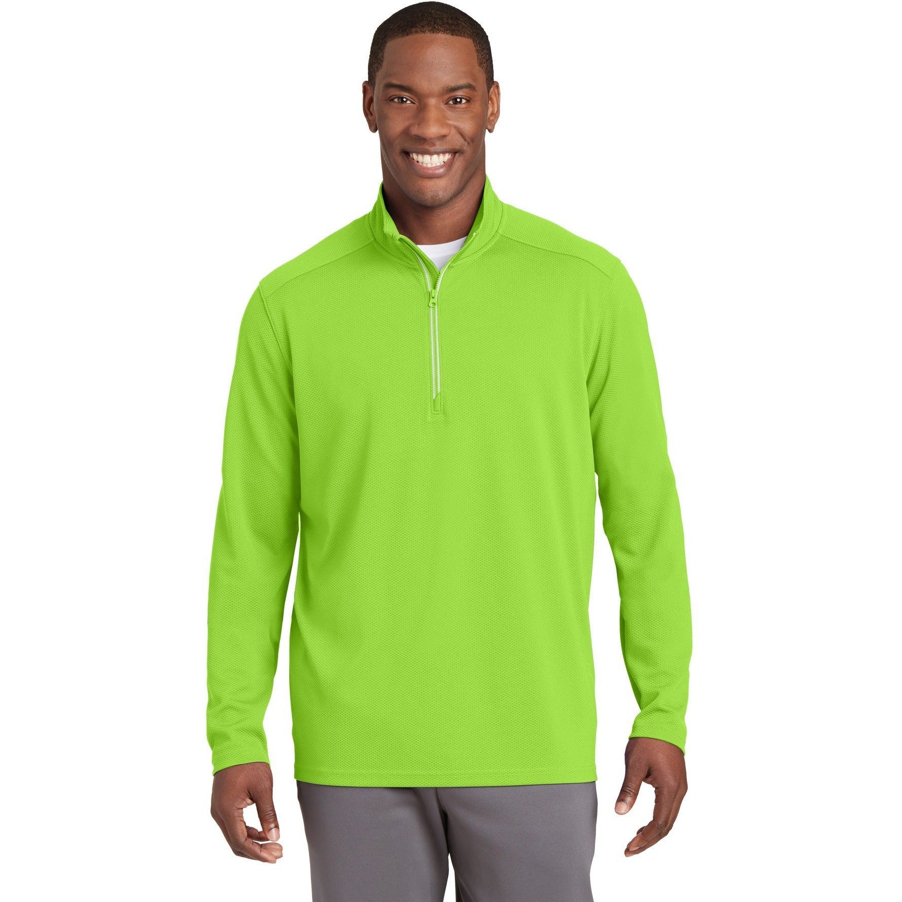 CLOSEOUT - Sport-Tek Sport-Wick Textured 1/4-Zip Pullover