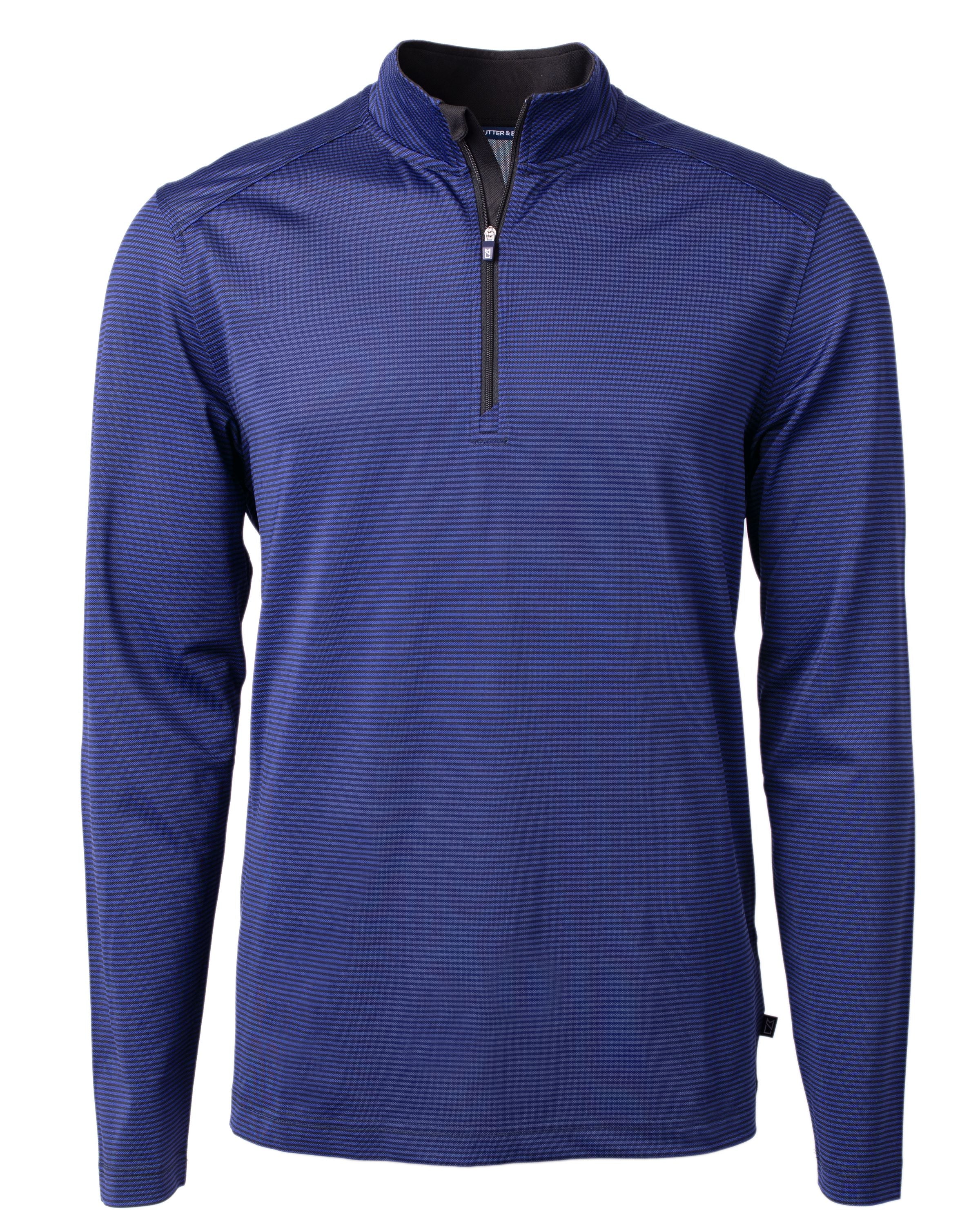 Cutter & Buck Virtue Eco Pique Micro Stripe Recycled Quarter Zip