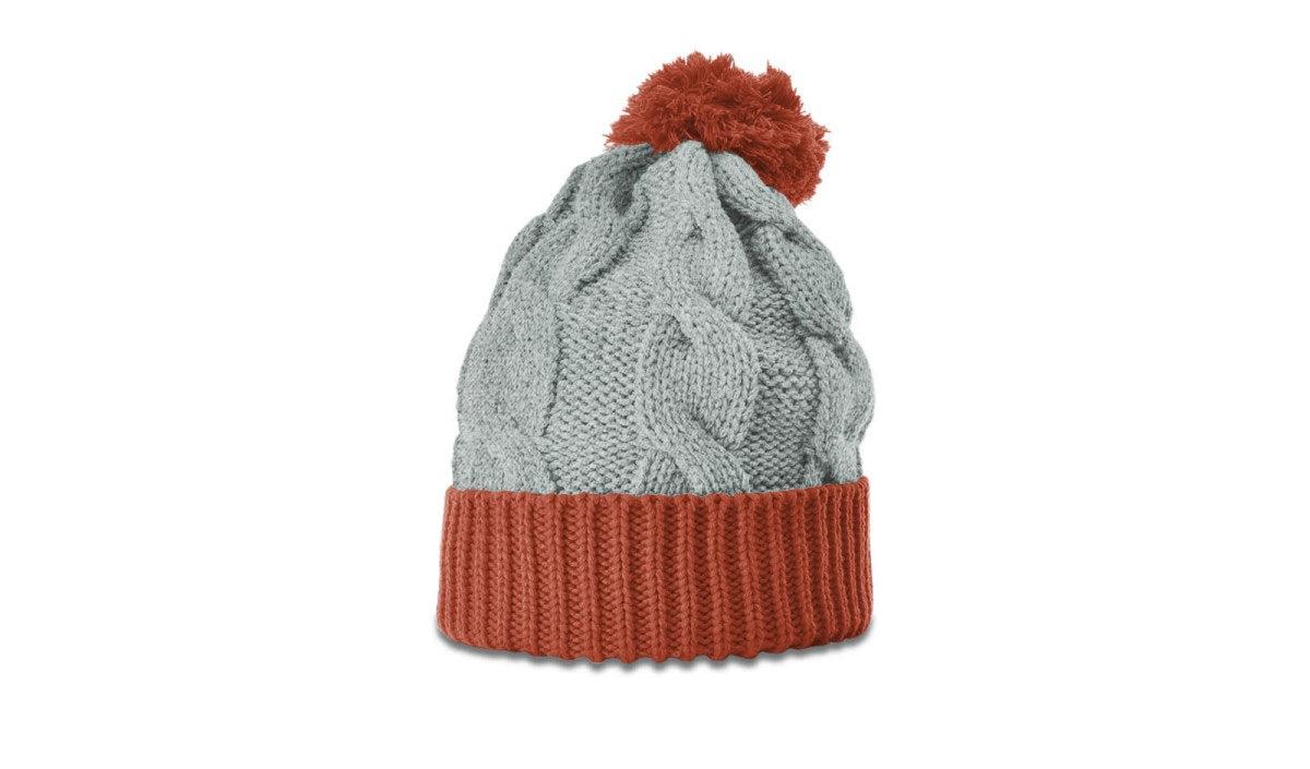 Richardson Chunk Twist Knit Beanie W/ Cuff & Pom