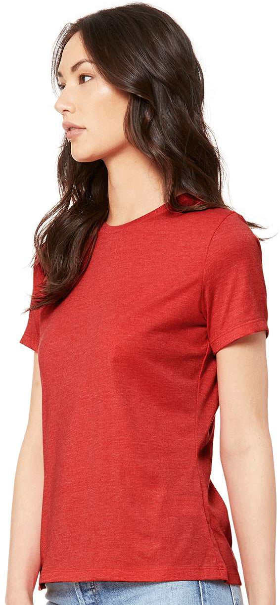 Bella+Canvas Womenâs Relaxed Fit Heather CVC Tee