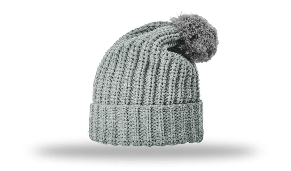 Richardson Chunk Cable Beanie W/ Cuff & Pom