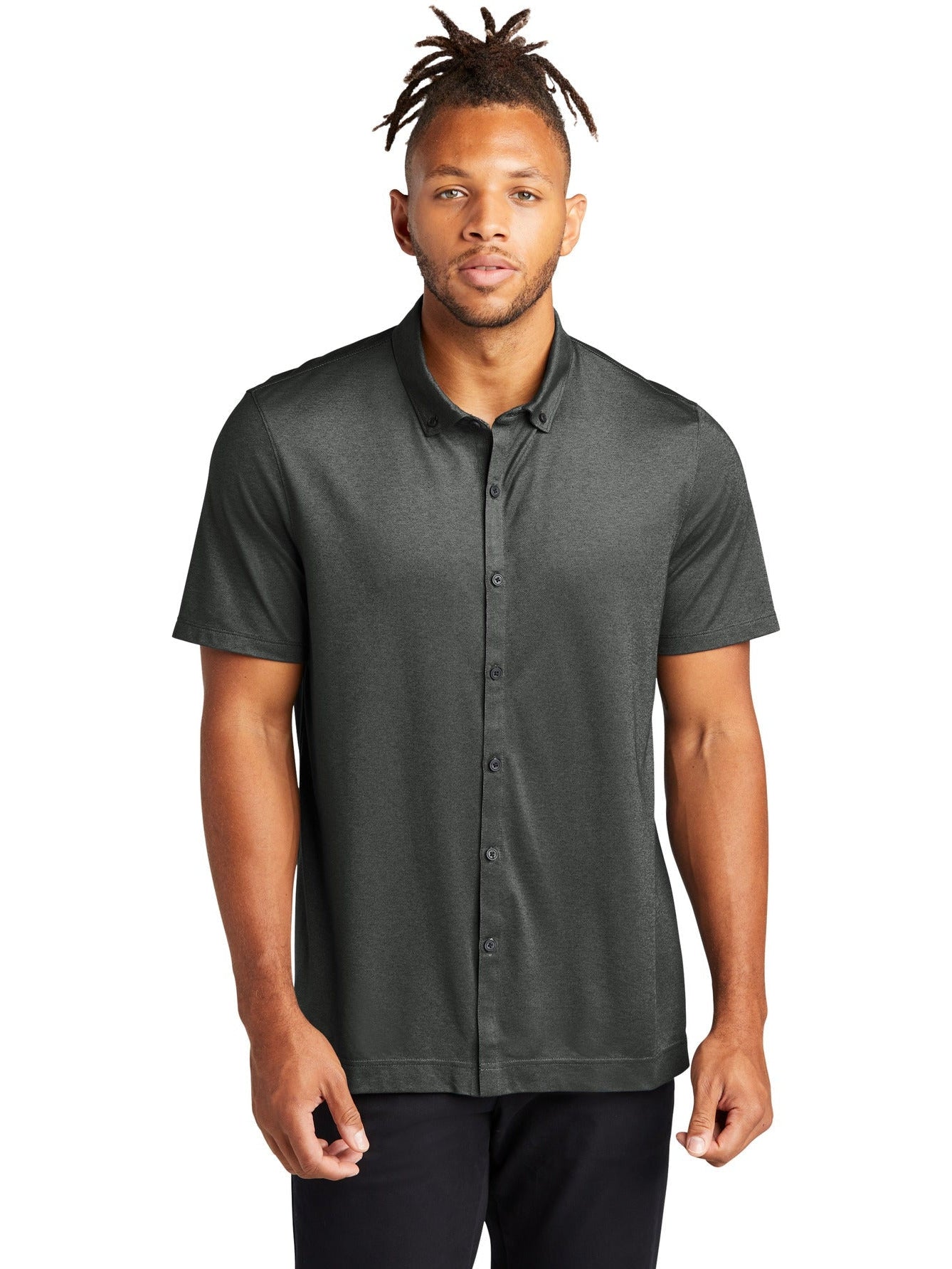 Mercer+Mettle Stretch Pique Full-Button Polo