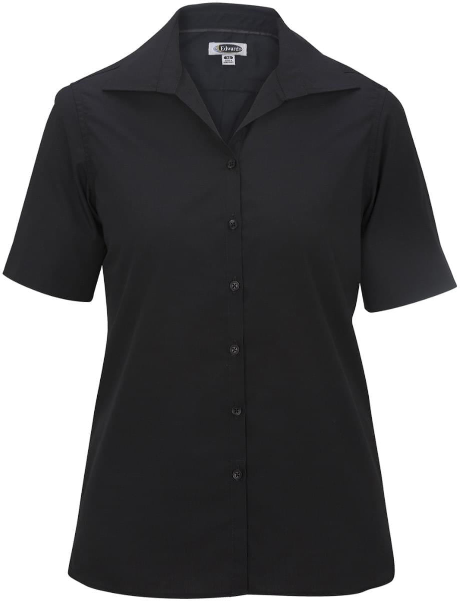 Edwards Ladies Lightweight Short Sleeve Poplin Blouse