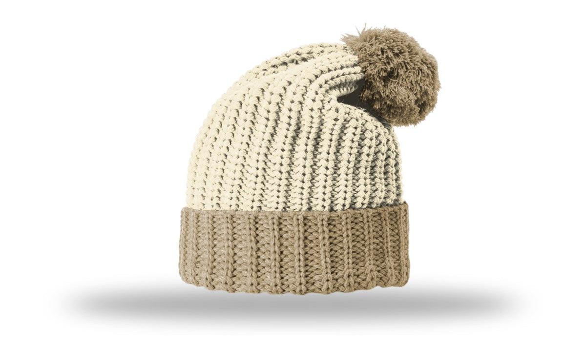 Richardson Chunk Cable Beanie W/ Cuff & Pom