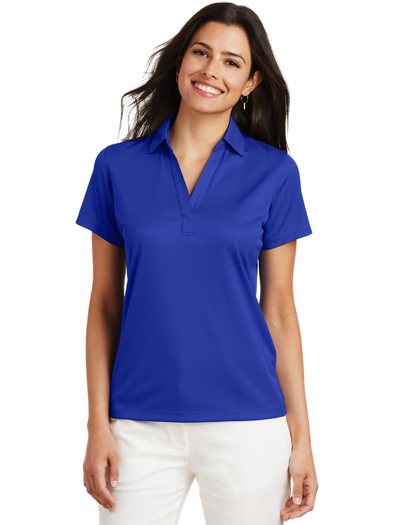 OUTLET-Port Authority Ladies Fine Jacquard Polo