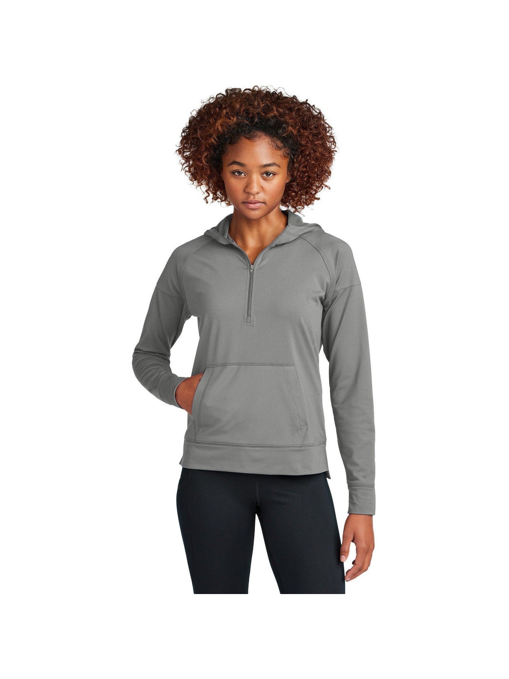 Sport-Tek Ladies Sport-Wick Stretch 1/2-Zip Hoodie