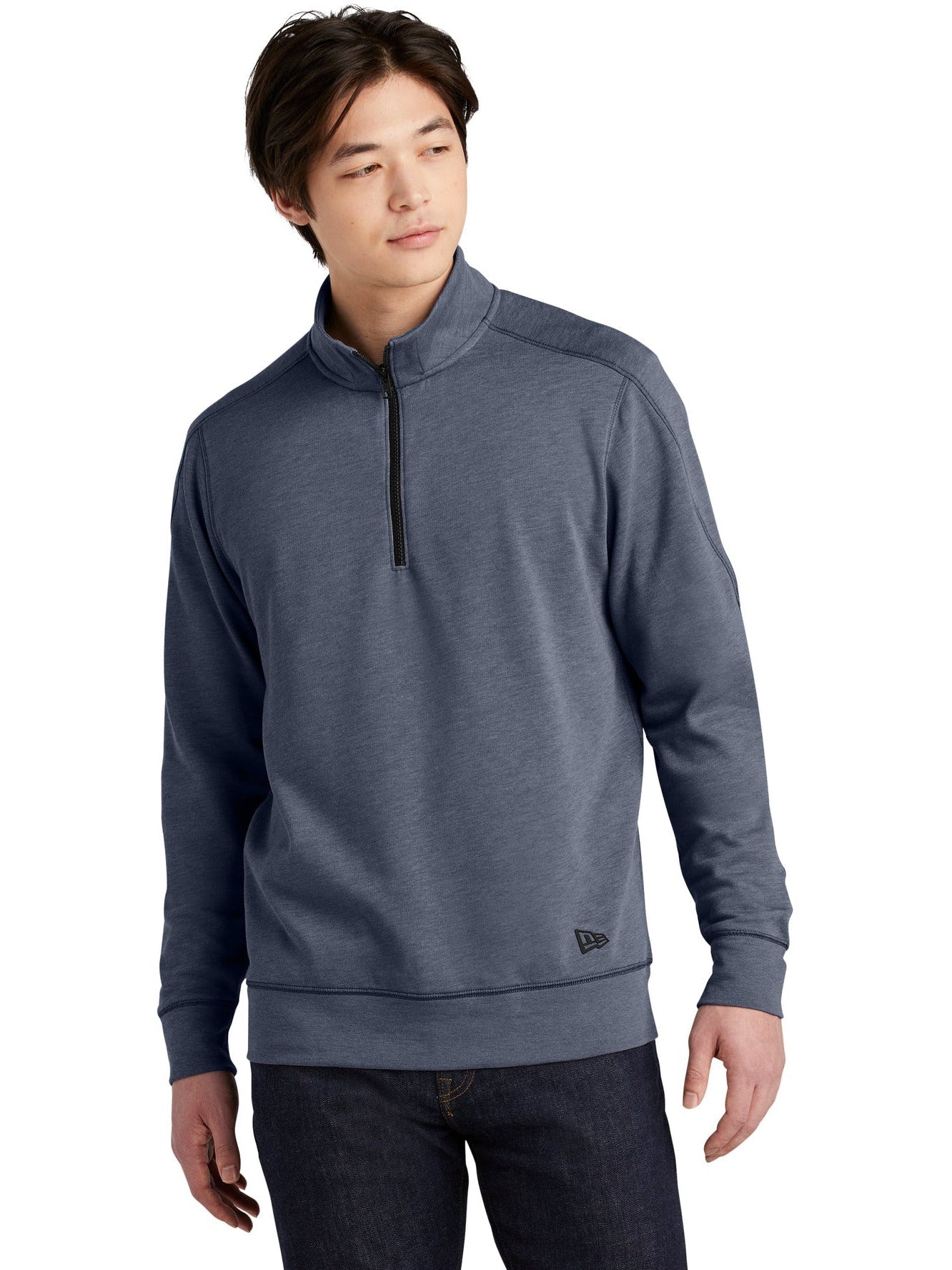 OUTLET-New Era Tri-Blend Fleece 1/4-Zip Pullover